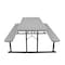 National Public Seating Rectangle Folding Picnic Table, Grey, Plastic, 8 Seats, 72 in L, 29 1/2 in H Overall Plank BMPT3072-BK02 - alternate 4